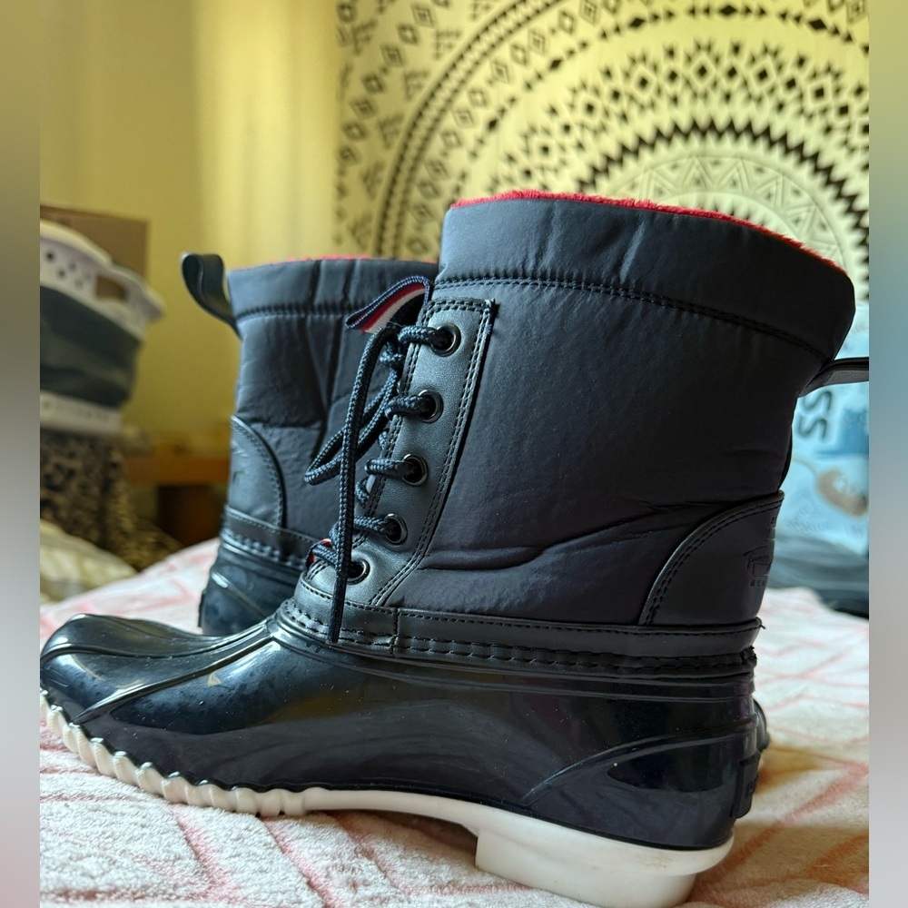 Tommy Hilfiger Kids' Navy and Red Rain Boots - Picture 6 of 13